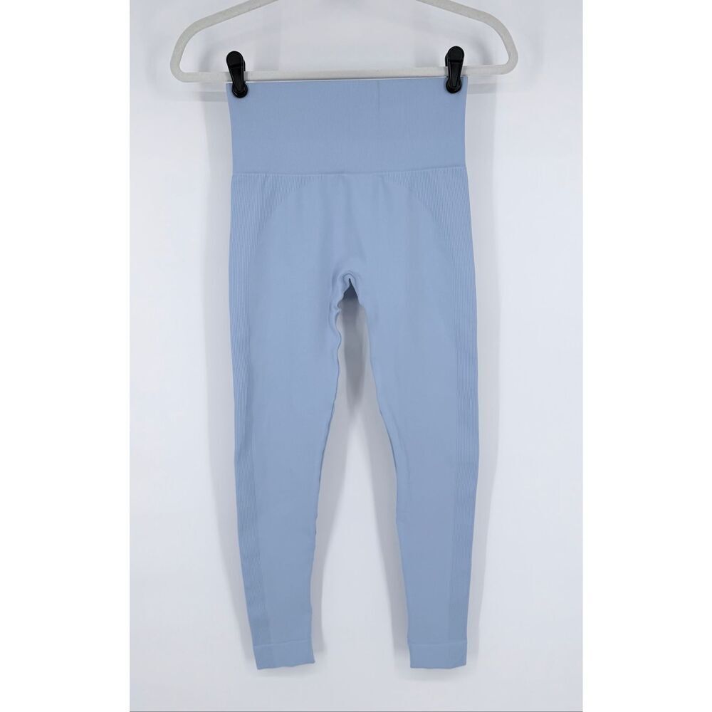 SET Active Blue Leggings Size Small Seamless High Rise Yoga Pilates Gym Sculpt